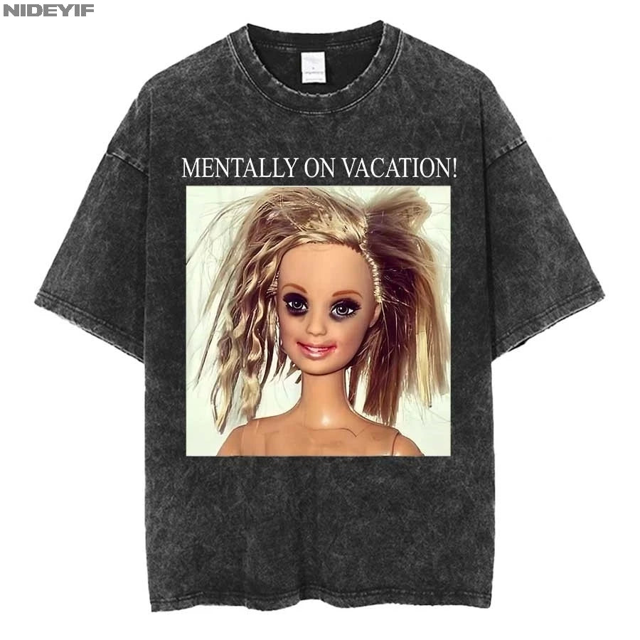 Doll Face Expression Meme Oversized Tee