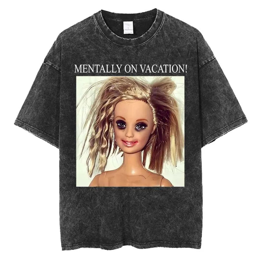 Doll Face Expression Meme Oversized Tee
